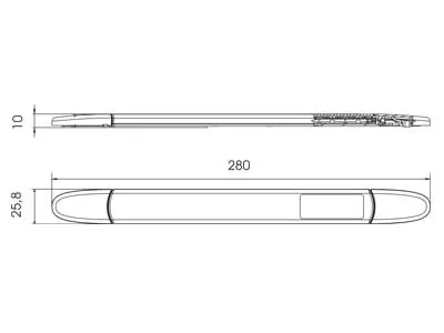 TALMU LED-bromsljus 24V Röd 10 LED 280mm - Bild 2
