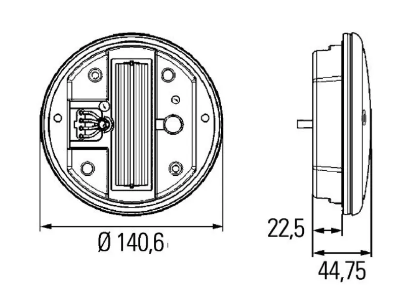 TALMU LED-bakljus 140mm 10-30V med riktningsvisare, broms och positionsljus - Bild 2