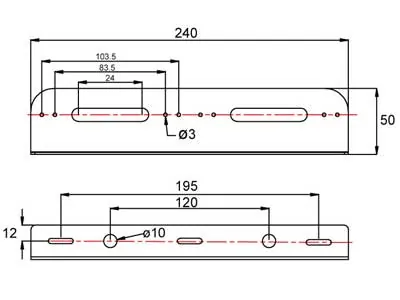 Monteringsfäste i Aluminium L-profil för Två LED-Ljushuvuden 40-LED03/LED04 - Bild 2