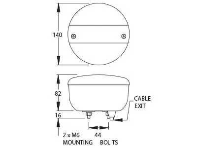 LED Backljus 24V ø140mm - Godkänt enligt ECE R23 för Lastbilar och Tunga Fordon - Bild 2