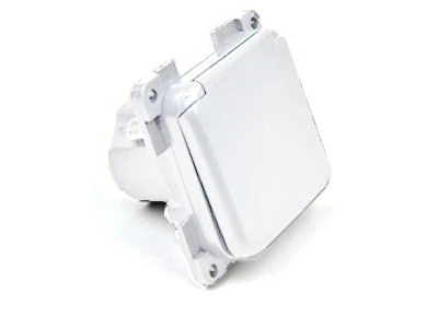 Outlet med lock, vit 12V - Ledextraljus.eu