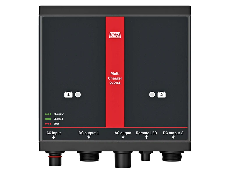DEFA MultiCharger 2x20A Batteriladdare - Ledextraljus.eu