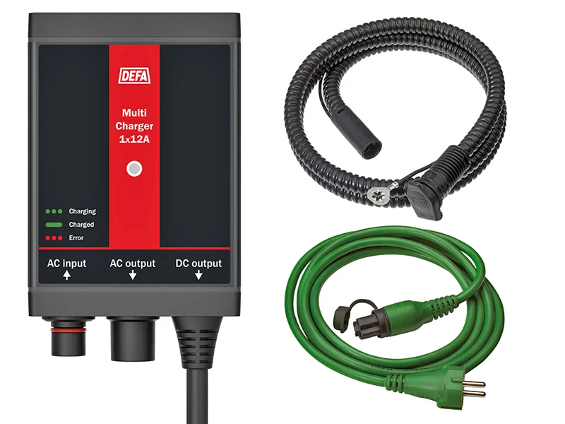 DEFA Batteriladdare ChargerKit 1X12A 12V 12A IP44 - Ledextraljus.eu