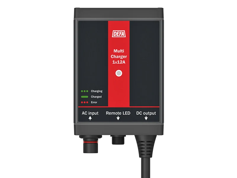 DEFA Batteriladdare MultiCharger 1X12A k/Remote LED 12V 12A IP44 - Ledextraljus.eu