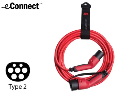 DEFA eConnect Type 2 Laddkabel 5 m – 4,6 kW 20A 1-fas - Ledextraljus.eu
