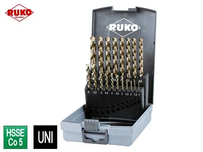 Borrset 19 delar RUKO HSSE Co5 - Ledextraljus.eu