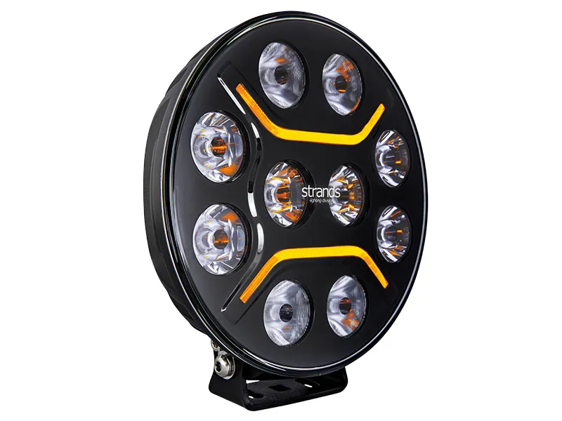 STRANDS Dark Knight Intense 9" LED Extraljus 14000lm 9-36V med Positionsljus - Bild 3