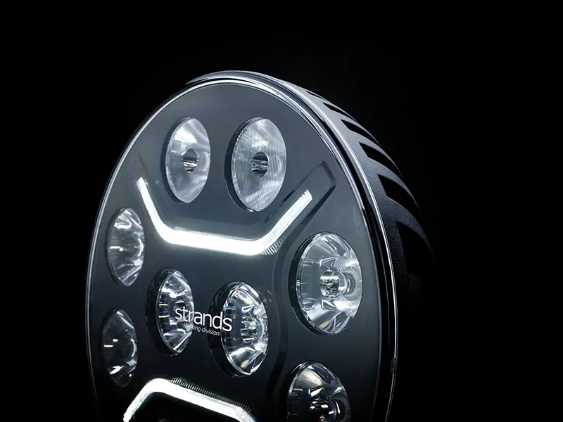 STRANDS Dark Knight Intense 9" LED Extraljus 14000lm 9-36V med Positionsljus - Bild 5