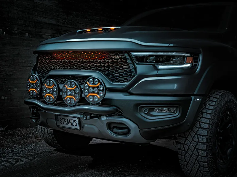 STRANDS Dark Knight Intense 9" LED Extraljus 14000lm 9-36V med Positionsljus - Bild 6