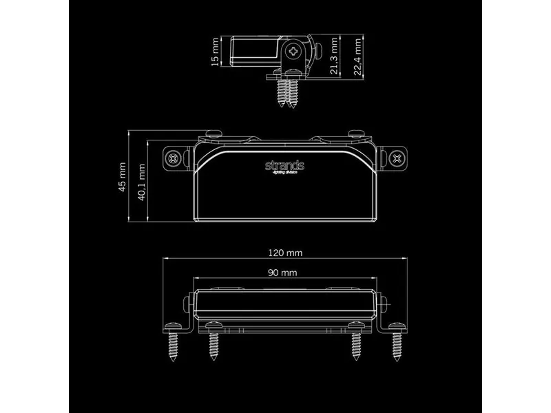 Strands Unity Ultra Flat Duo Backljus & Varningsljus 1100lm 10-32V LED - Bild 7