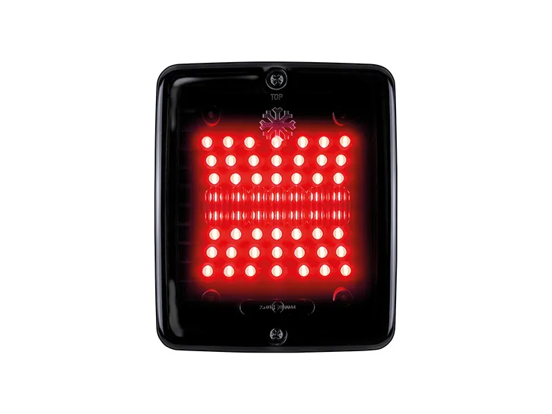 STRANDS Dark Knight IZE LED Square Röd Dimljus 24V 110x130mm - Bild 2