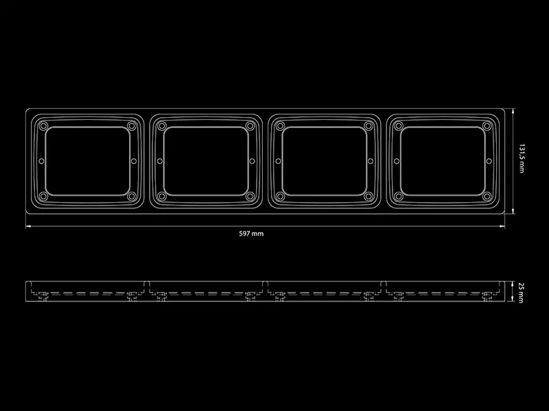 Strands IZE LED Frame 4x Square - Fyrdubbel LED-Ram för Fordonsbelysning - Bild 4