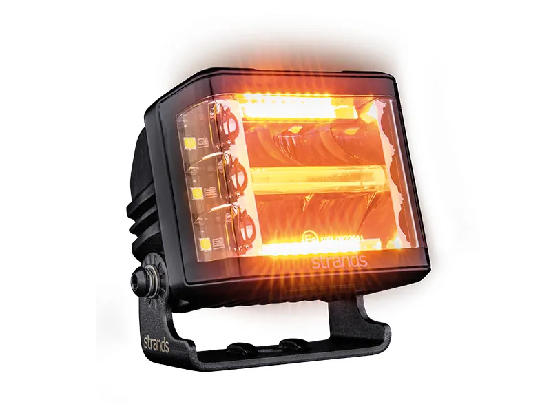 Strands Siberia Red Fox Side Shooter LED Arbetslampa 3500lm 9-32V med Varningsljus - Bild 3