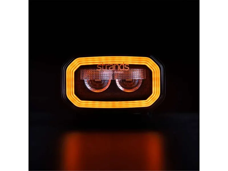 STRANDS FOR9T NO-GLARE Arbetsljus 3600lm 10-48V med Röd/Gul Positionsljus - Bild 7