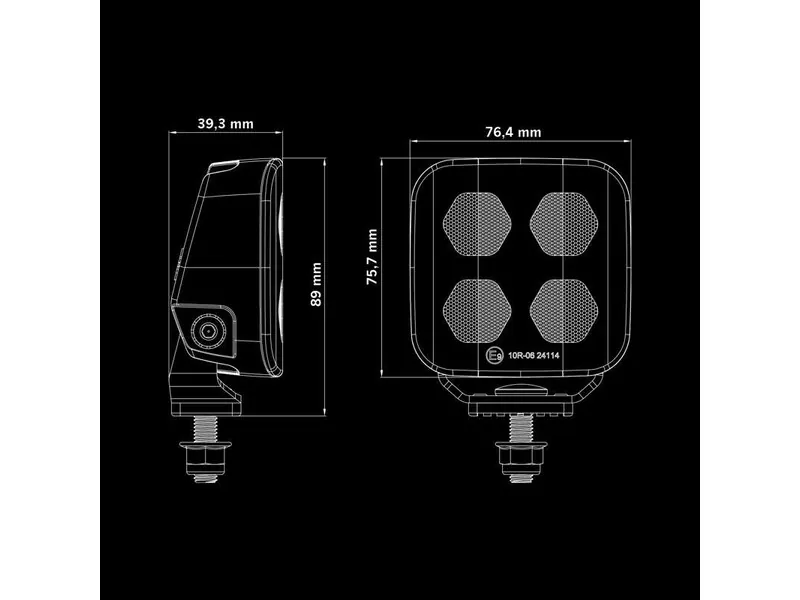 STRANDS UNITY EDGE LED-arbetslampa 2010lm 10-36V 76x76mm - Bild 5