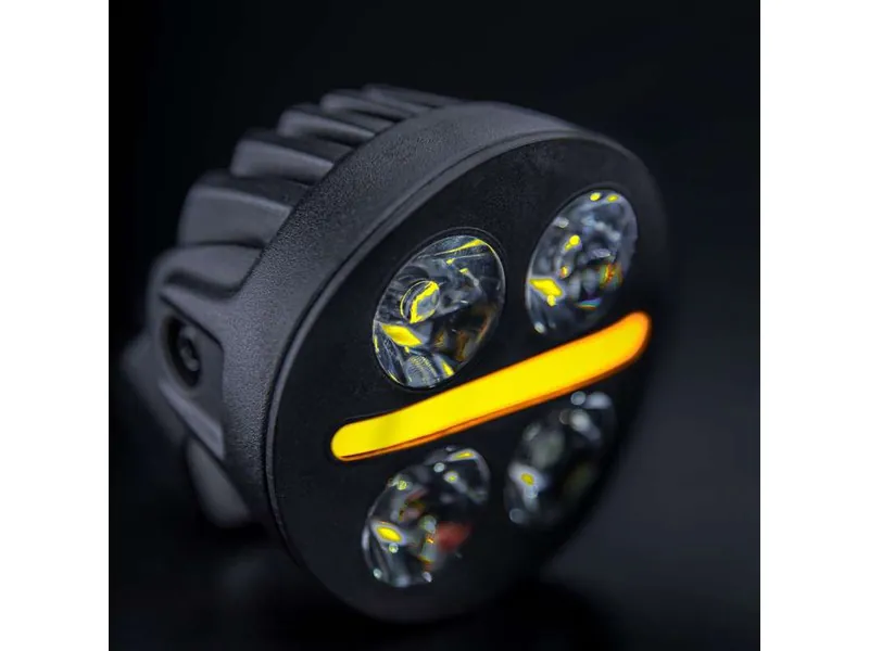 STRANDS NUUK D-LINE MC Extraljus 2540lm 10-32V med Vit och Gul Positionsljus - Bild 4