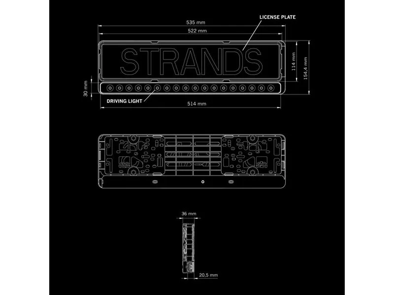 STRANDS NUUK E-LINE BLACK LED-ramp 20″ 9000lm 9-36V ECE-godkänd - Bild 7