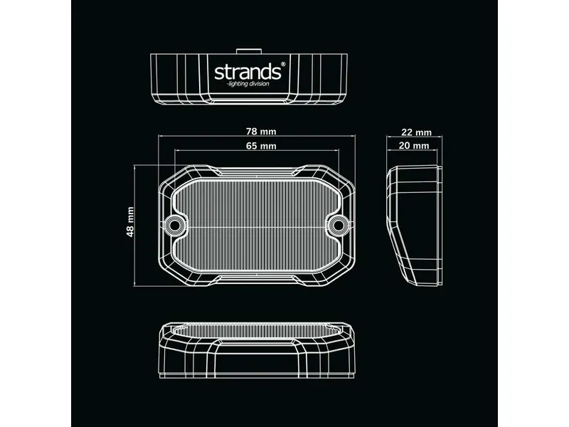 Strands Unity Scene Light - Multifunktionsbelysning 880lm 10-32V med Backljus och Varningsljus - Bild 8