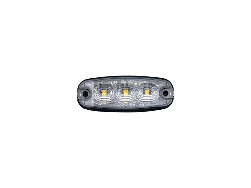 Strands LED-blixtljus 3 LED gult, klar lins