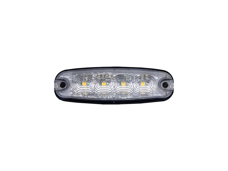 Strands LED-blixtljus 4 LED gult, klar lins