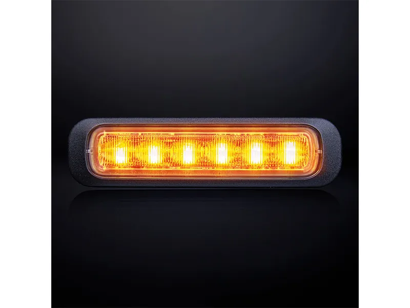Strands Dark Knight LED-markeringsljus gult, 6 LED, mörk lins - Bild 2