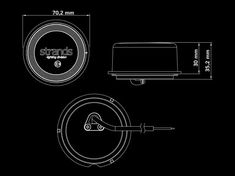 STRANDS FOR9T GEO Bakre Positionsljus 10-40V ø70mm - Bild 6