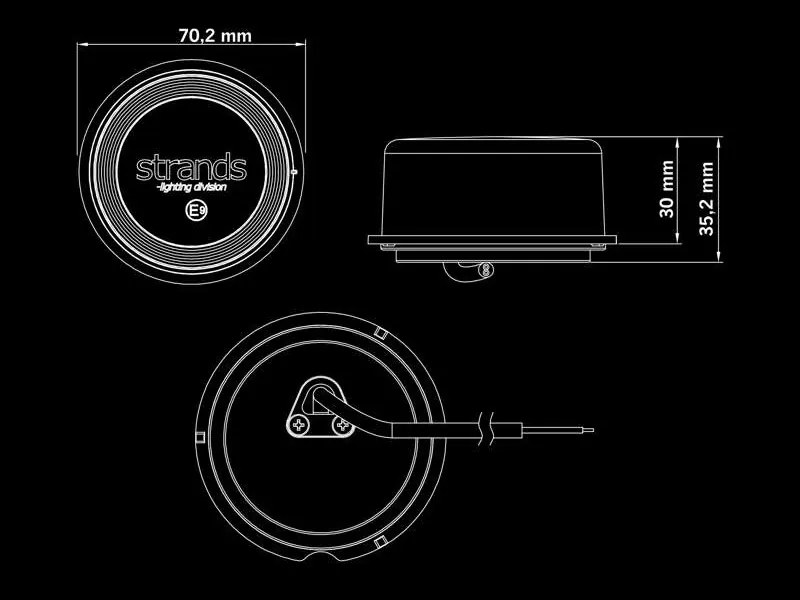 STRANDS FOR9T GEO Sidmarkeringsljus 10-40V ø70mm - Bild 6